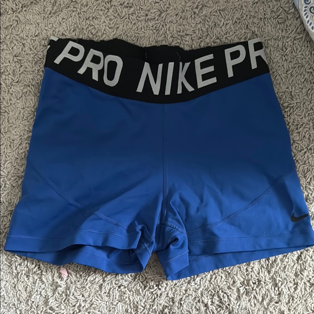 Nike Blue Performance Shorts with Black Waistband